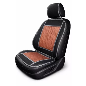 Bambusz ülésvédő - fekete/barna - AG-24696