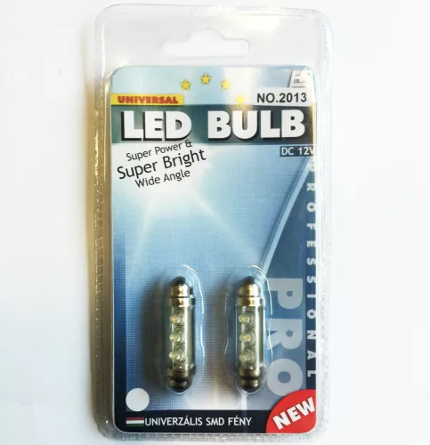 Szofita LED izzó - fehér - 12V - 39mm - párban