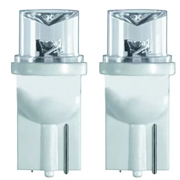 T10 fehér helyzetjelző LED izzó - párban