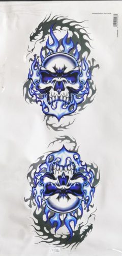 Devil ördög matrica, kék,  60cmX30cm - HD-Devil23 