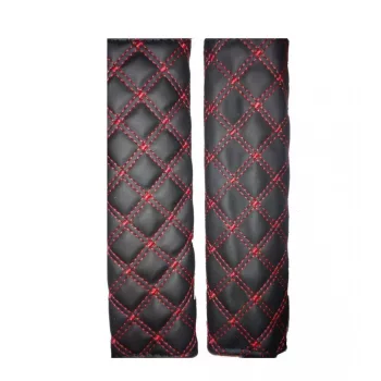 Övpárna fekete piros varrással - párban