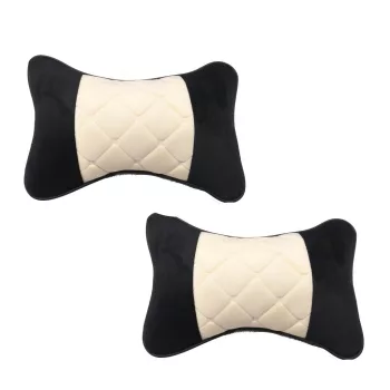 Nyakpárna steppelt mintázattal - fehér/fekete - 2 db-os