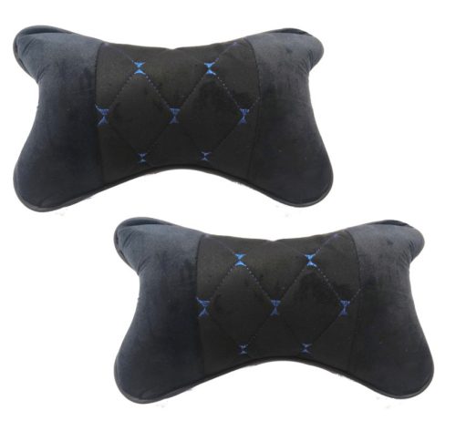 Nyakpárna steppelt mintázattal - fekete/kék - 2 db-os