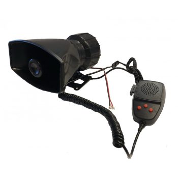 3 szólamú kapcsolós mikrofonos sziréna 12V, 50W