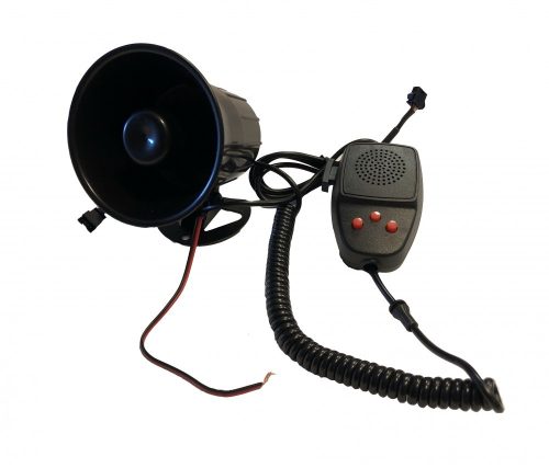 3 szólamú mikrofonos sziréna 12V, 50W - SZI-HS78017-3