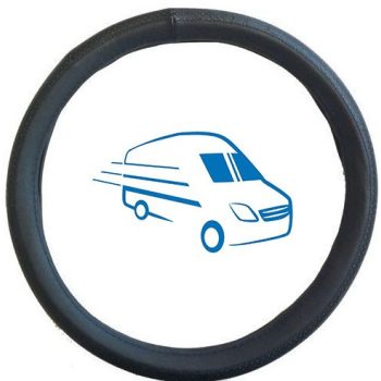   Teherautós bőrhatású kormányvédő - fekete - 40cm - KV-HB23518-40