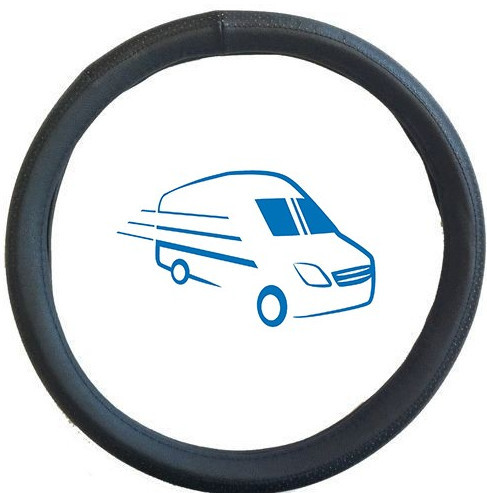 Teherautós bőrhatású kormányvédő - fekete - 40cm - KV-HB23518-40