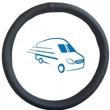   Teherautós bőrhatású teherautós kormányvédő - fekete - 50cm