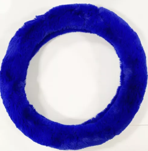 Plüss kormányvédő - kék - 37-39cm