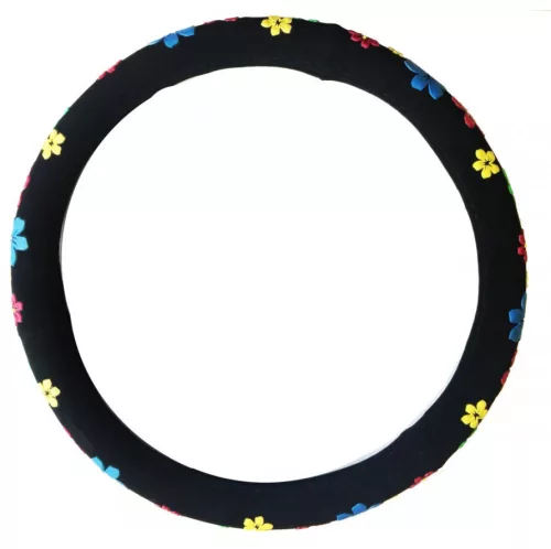 Univerzális kormányvédő huzat - vegyesminta/lepke-virág - 36-38cm