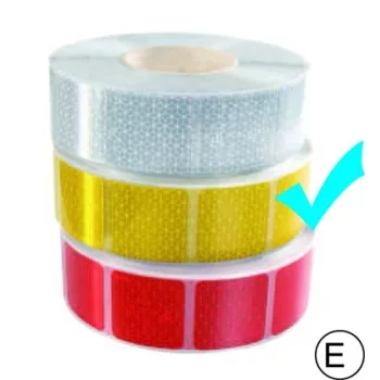 Fényvisszaverő szalag sárga kockás