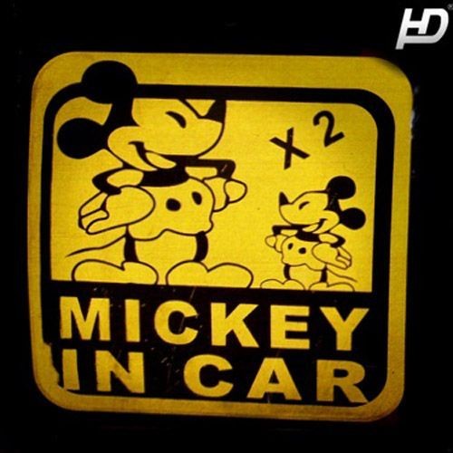 Matrica Mickey In Car - Matrica_Mickey