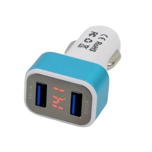 Szivargyújtós USB töltő + digitális voltmérő