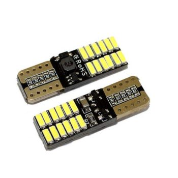 Canbus T10-4014-24SMD fehér LED izzó - 12/24V - párban