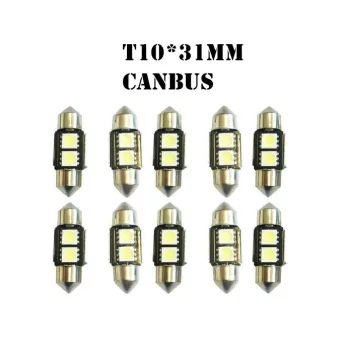 CAN-BUS 3SMD LED Szofita hűtőbordás 31mm - 10db