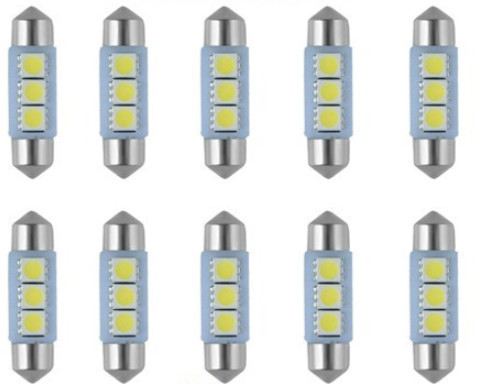 CANBUS 3SMD LED SMD-CD36mm-3SMD Szofita izzó - 10db