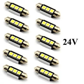   CANBUS 3SMD LED LA513C-36CS Szofita hűtőbordás izzó - 24V - 10db