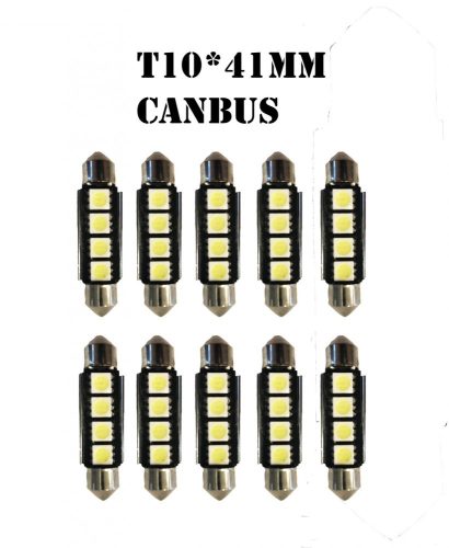 CAN-BUS 3SMD LED Szofita hűtőbordás 41mm - LA513C-41CS - 10db