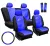 11 részes univerzális üléshuzat - kék-fekete