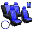 11 részes univerzális üléshuzat - kék-fekete