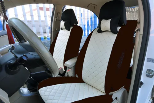 8 részes univerzális steppelt üléshuzat szett szett - bézs/barna