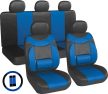 Univerzális 11 részes deréktámaszos üléshuzat szett - kék-fekete - AG28505