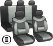 Univerzális 11 részes deréktámaszos üléshuzat szett - szürke-fekete - AG28505