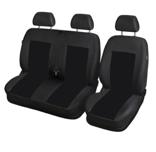 Furgon, kisteherautó üléshuzat 1+2-es ülésre, fekete színben