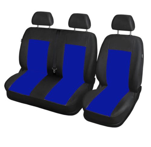 Furgon, kisteherautó üléshuzat 1+2-es ülésre, fekete-kék színben