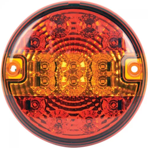 Hátsó kerek LED lámpa - 3 funkciós - 12-24V - 140mm