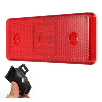   6 LED-es szélességjelző tartóval - 12-24V - E jeles - piros