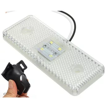   6 LED-es szélességjelző tartóval - 12-24V - E jeles - fehér
