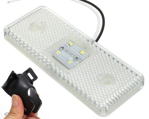 6 LED-es szélességjelző tartóval - 12-24V - E jeles - fehér
