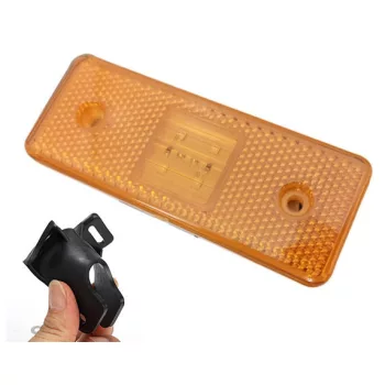   6 LED-es szélességjelző tartóval - 12-24V - E jeles - sárga