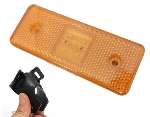 6 LED-es szélességjelző tartóval - 12-24V - E jeles - sárga