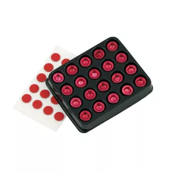 Alumínium dekor csavarfej szett - piros - 20db