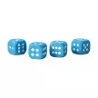 Lampa szelepsapka - világoskék, dobókocka alakú - 4db