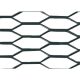 Alu hűtőrács - hexagon - fekete - 100x33cm