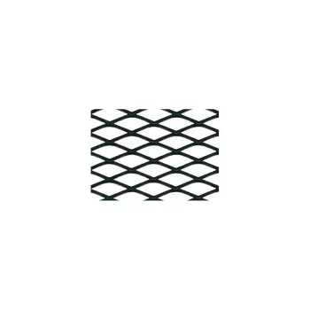 Alu hűtőrács - rombusz minta - fekete - 120x20cm