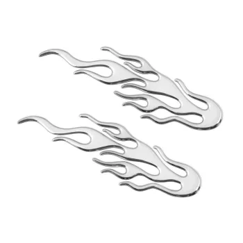 Lampa króm láng dekor embléma - 2db