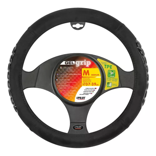 Lampa Gel Grip kikroszálas kormányvédő huzat - M 37-39cm - fekete