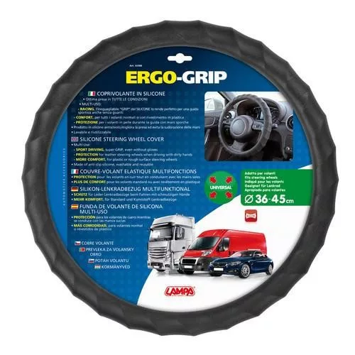 Lampa Ergo-Grip - kormányvédő, puha szilikon, 36-51cm, fekete színű