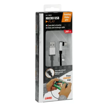 Lampa 90°-os USB-C mobil kábel - 200cm - fekete