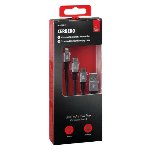 Lampa multi mobil kábel - fekete - 100cm