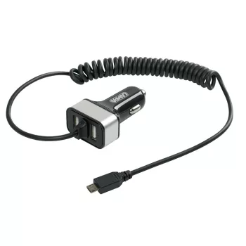   Lampa szivargyújtós töltő 2xUSB, Micro USB 150cm kábellel -  5.8A 12/24V