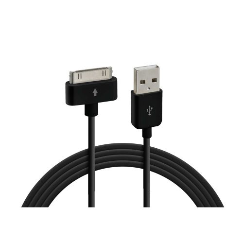 Lampa USB > 30-pin samsung tablet kábel - fekete - 100cm