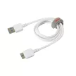 Lampa microUSB adatkábel - fehér - 100cm