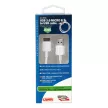 Lampa microUSB adatkábel - fehér - 100cm