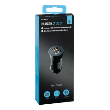 Lampa - szivargyújtós töltő - 2x2100mA 