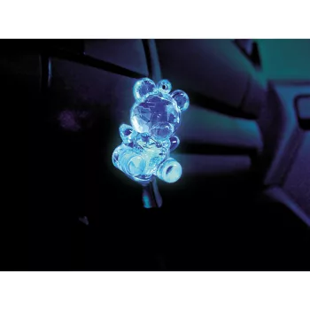   Lampa "Crystal-Bear" mackó - szivargyújtós kekorvilágítás - többszínű - 12V